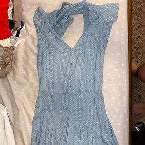 Blue polka dot dress